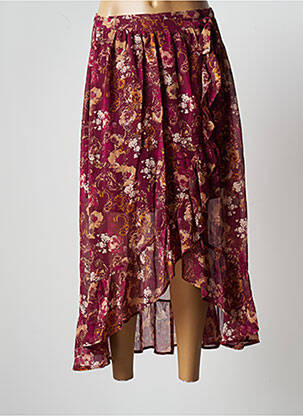 Fustă midi căptușeală textilă violet GRACE & MILA femme