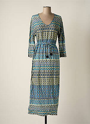 Rochie lungă albastru CHEMINS BLANCS femeie