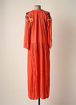 Rochie lungă mâneci lungi mâneci lungi portocalie BAKKER MADE WITH LOVE femeie