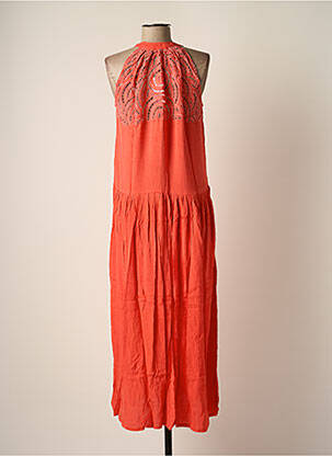 Rochie lungă fără mâneci fără mâneci portocaliu BAKKER MADE WITH LOVE femeie