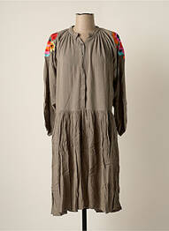 Rochie midi mâneci lungi mâneci lungi gri BAKKER MADE WITH LOVE femeie