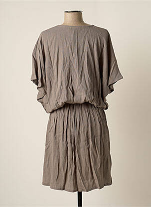 Rochie midi mâneci scurte mâneci scurte gri BAKKER MADE WITH LOVE femeie
