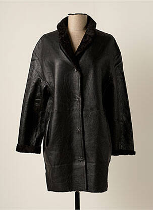 Geacă din piele negru J.SEBASTIEN VASSAL femeie