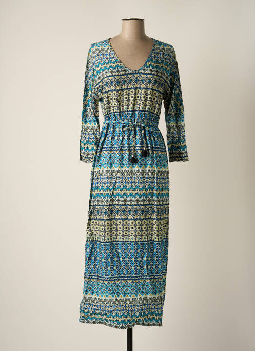 Rochie lungă albastru CHEMINS BLANCS femeie