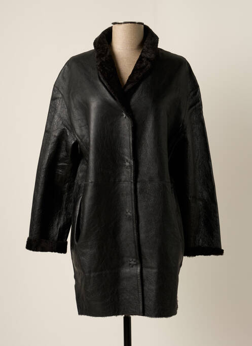 Geacă din piele negru J.SEBASTIEN VASSAL femeie