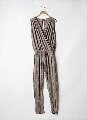 Salopetă-pantalon țesătură crep fără mâneci gri BAKKER MADE WITH LOVE femeie