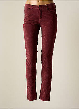 Pantalon slim roșu CHEMINS BLANCS femeie