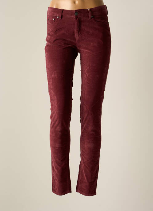 Pantalon slim roșu CHEMINS BLANCS femeie