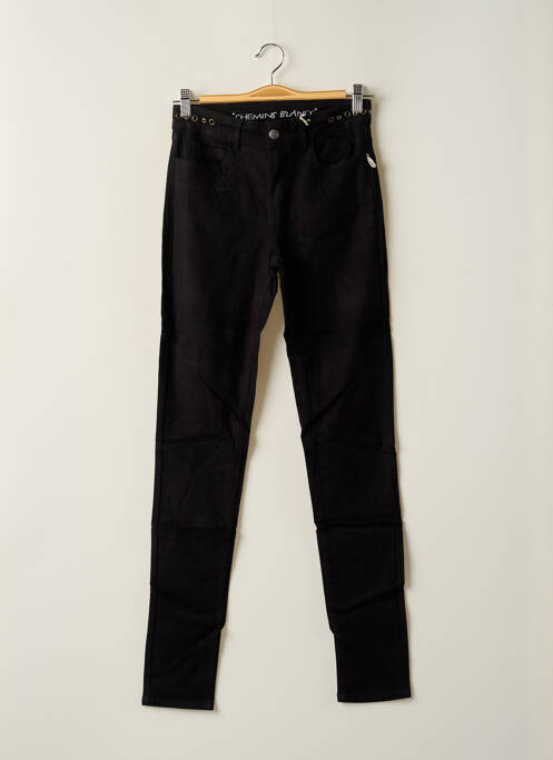 Pantalon slim negru CHEMINS BLANCS femeie