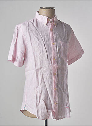 Cămașă cu mâneci scurte roz HENRY COTTON'S bărbat