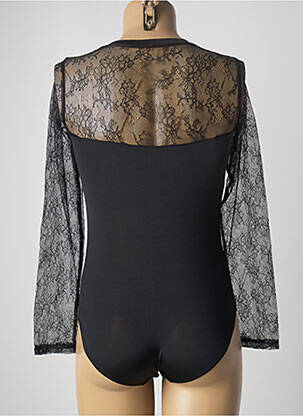 Body de lenjerie efect material satinat negru VALEGE femeie