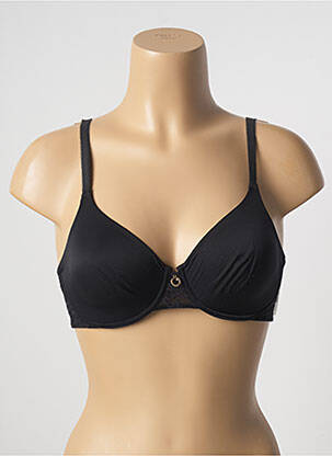 Sutien efect material satinat sutien cupe întregi cu decolteu înalt negru AUBADE femeie