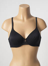 Sutien efect material satinat sutien cupe întregi cu decolteu înalt negru AUBADE femme
