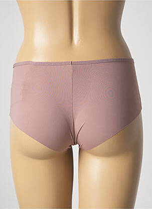 Shorty efect material satinat bej LOU femeie