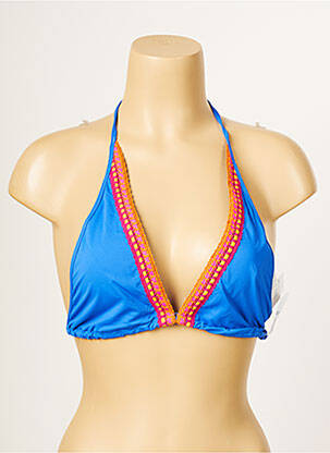 Sutien de costum de baie elasticitate top triunghiuri albastru ANTIGEL femeie