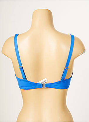 Sutien de costum de baie elasticitate sutien balconet cu decolteu înalt albastru ANTIGEL femeie