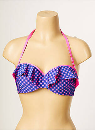 Sutien de costum de baie elasticitate sutien balconet cu decolteu înalt violet ANTIGEL femeie