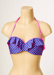 Sutien de costum de baie elasticitate sutien balconet cu decolteu înalt violet ANTIGEL femeie