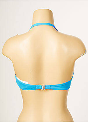 Sutien de costum de baie elasticitate sutien balconet cu decolteu înalt albastru ANTIGEL femeie