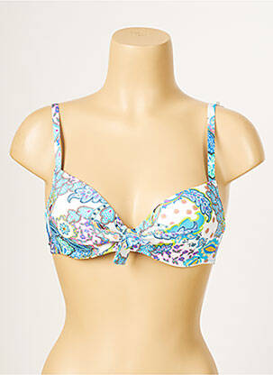 Sutien de costum de baie elasticitate top sutien modelat albastru ANTIGEL femeie