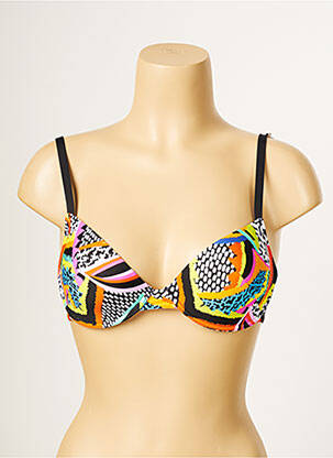 Sutien de costum de baie elasticitate top sutien modelat negru ANTIGEL femeie