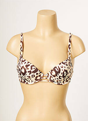 Sutien de costum de baie elasticitate top sutien modelat bej ANTIGEL femeie