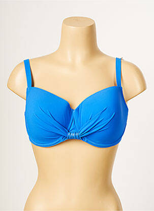 Sutien de costum de baie elasticitate top sutien modelat albastru ANTIGEL femeie