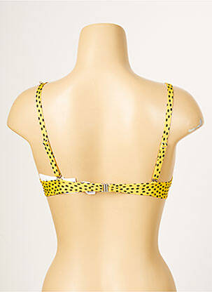 Sutien de costum de baie elasticitate top sutien push-up galben ANTIGEL femeie
