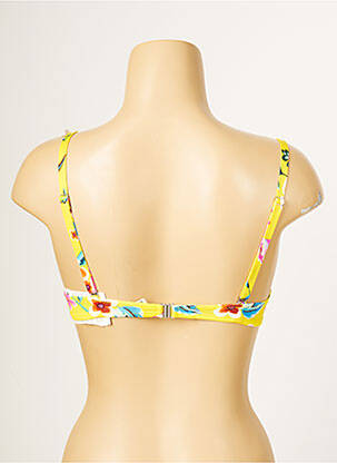 Sutien de costum de baie elasticitate top sutien push-up galben ANTIGEL femeie