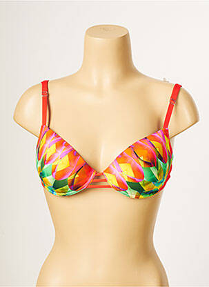 Sutien de costum de baie elasticitate top sutien push-up roșu ANTIGEL femeie