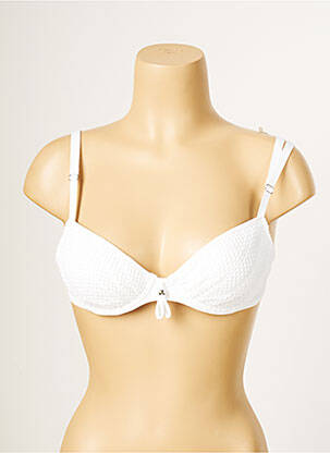 Sutien de costum de baie elasticitate top sutien push-up alb ANTIGEL femeie