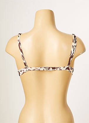 Sutien de costum de baie elasticitate top sutien push-up bej ANTIGEL femeie