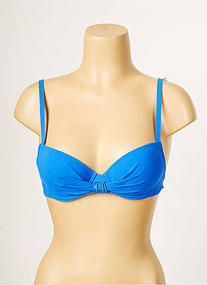 Sutien de costum de baie elasticitate top sutien push-up albastru ANTIGEL femeie