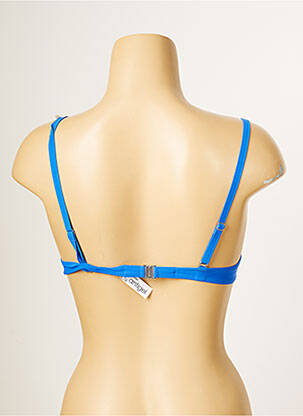 Sutien de costum de baie elasticitate top sutien push-up albastru ANTIGEL femeie