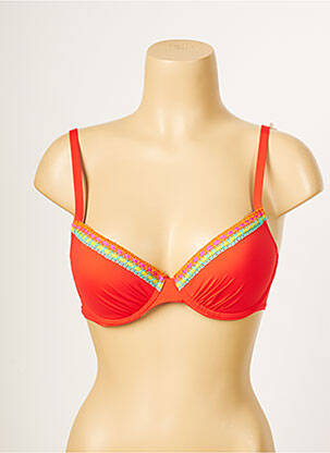 Sutien de costum de baie elasticitate top sutien push-up roșu ANTIGEL femeie