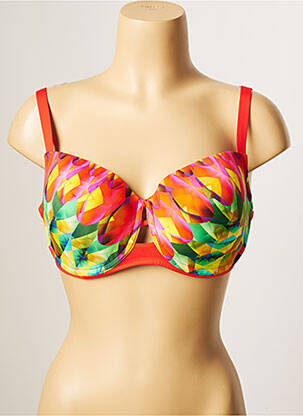 Sutien de costum de baie elasticitate top sutien modelat roșu ANTIGEL femeie