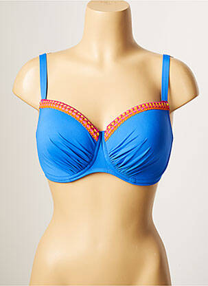 Sutien de costum de baie elasticitate top sutien modelat albastru ANTIGEL femeie