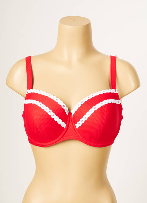 Sutien de costum de baie roșu ANTIGEL femeie