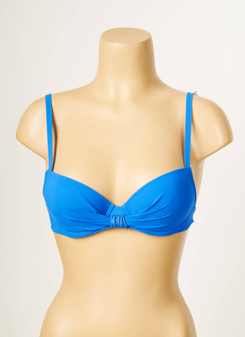 Sutien de costum de baie elasticitate top sutien push-up albastru ANTIGEL femme