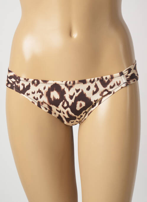 Chiloți de baie efect material satinat chiloți bej ANTIGEL femme