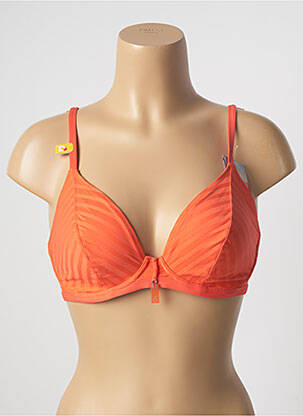 Sutien de costum de baie elasticitate sutien cupe întregi cu decolteu înalt portocalie CHERRY BEACH femeie
