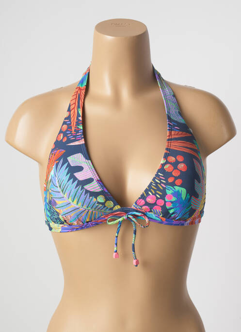 Sutien de costum de baie elasticitate sutien cu susținere înaltă și burete detașabil albastru CHERRY BEACH femme