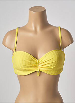 Sutien de costum de baie elasticitate top sutien modelat galben CHERRY BEACH femeie