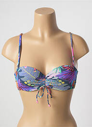 Sutien de costum de baie elasticitate top sutien modelat albastru CHERRY BEACH femeie