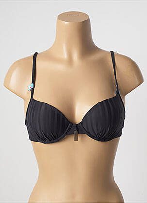 Sutien de costum de baie elasticitate top sutien modelat negru CHERRY BEACH femeie