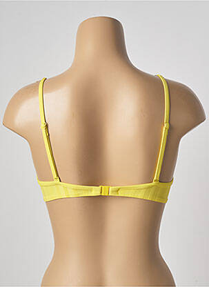 Sutien de costum de baie elasticitate top sutien push-up galben CHERRY BEACH femeie