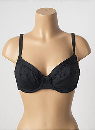 Sutien de costum de baie elasticitate sutien cupe întregi cu decolteu înalt negru BESTFORM femeie