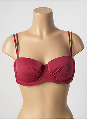 Sutien de costum de baie bretele elastice detașabile top sutien modelat roșu BELCOR femeie