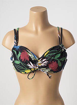 Sutien de costum de baie elasticitate sutien cupe întregi cu decolteu înalt negru BELCOR femeie