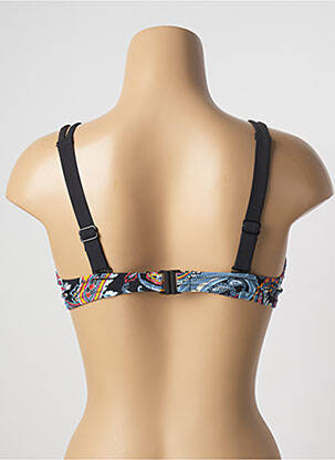 Sutien de costum de baie elasticitate sutien cupe întregi cu decolteu înalt negru BELCOR femeie
